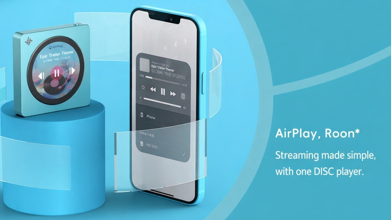 Connectivity with Roon and AirPlay on the SnowSky Disc DAP.