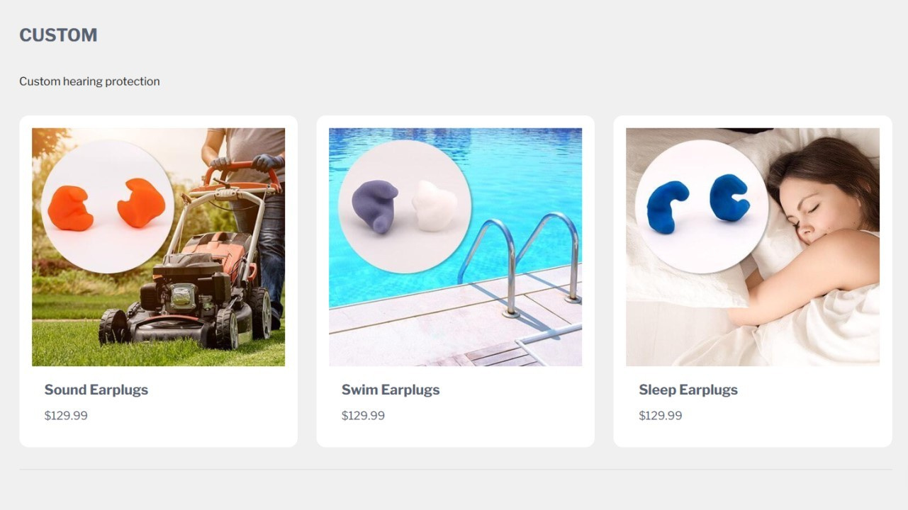 Etymotic custom in-ear hearing protectors.