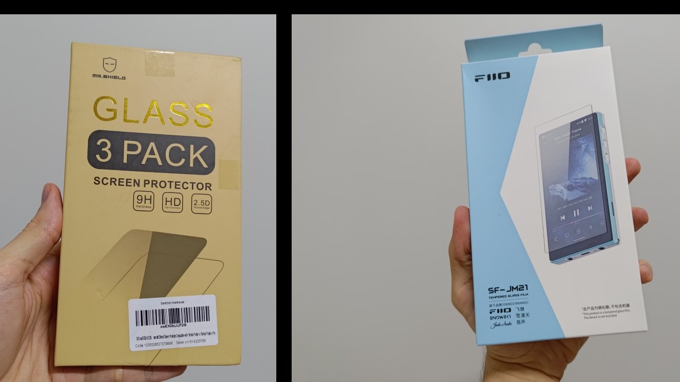 Películas de vidro para o Digital Audio Player (DAP) FiiO JM21.