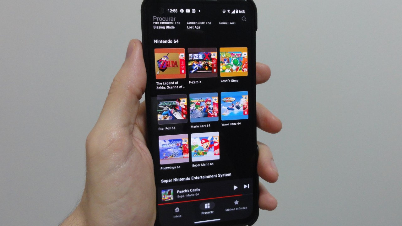 Álbuns de títulos do Nintendo 64 presentes no Nintendo Music.