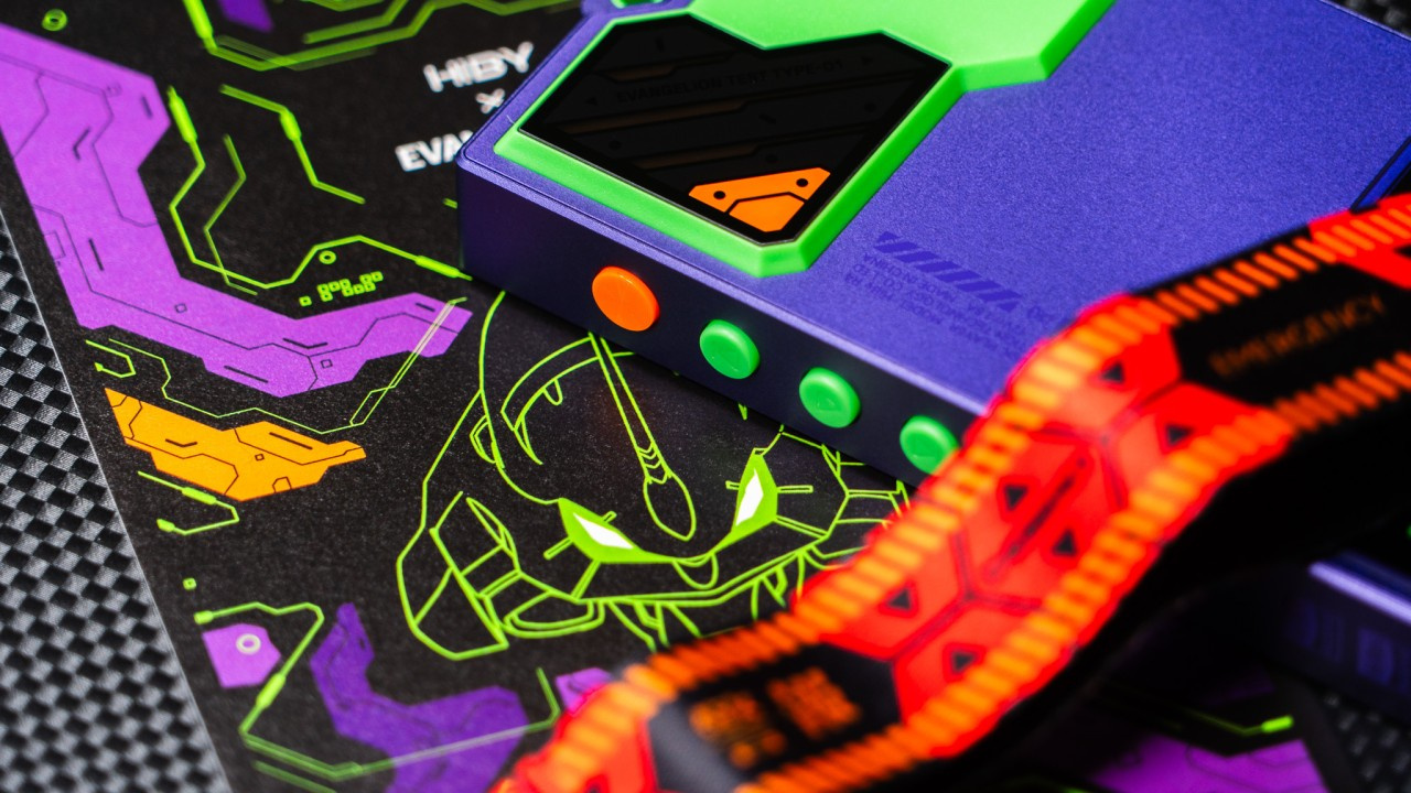 Botões do Hiby R4 x Evangelion.