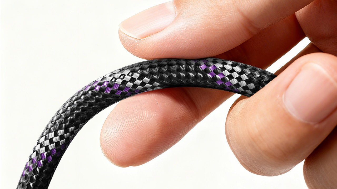 Revestimento de malha de fios de poliéster dos cabos FiiO Trust.